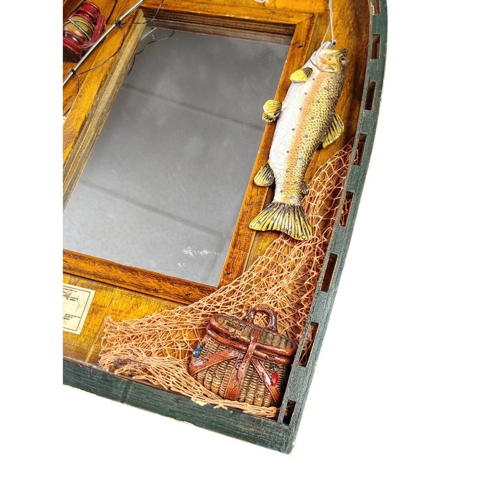 Vintage boat mirror nautical theme decor